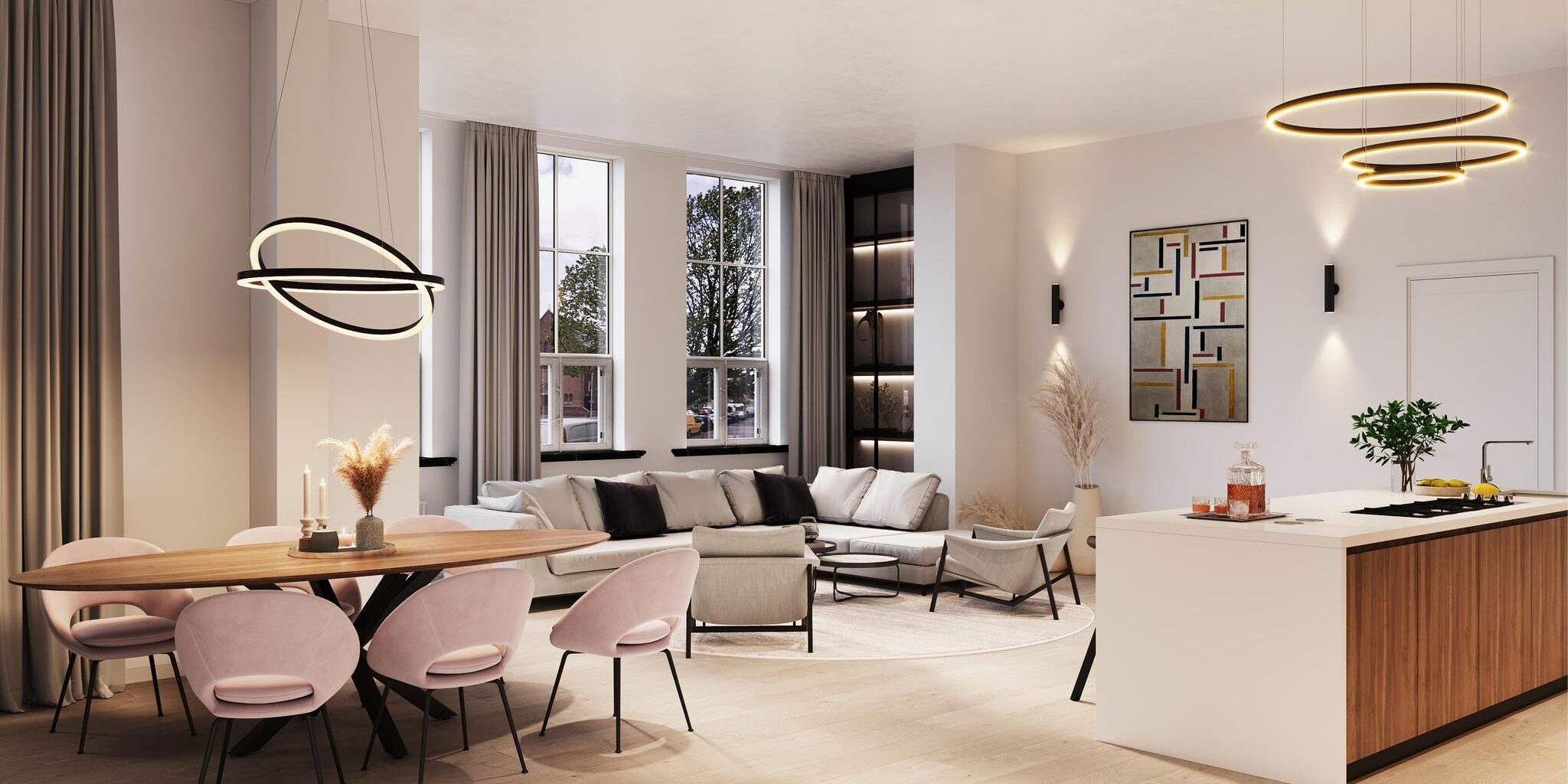 Residence van Doesburg woonkamer en keuken